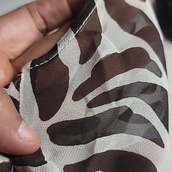 Michael Kors Silk Animal Print Semi Sheer Dress Size M - Picture 8 of 9